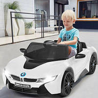 Дитячий електромобіль BMW i8 (2 мотори по 25W, MP3, USB) Bambi JE1001EBLR-1 Білий