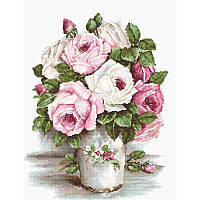 Набор для вышивания нитками Luca-S Цветы Смешанные розы