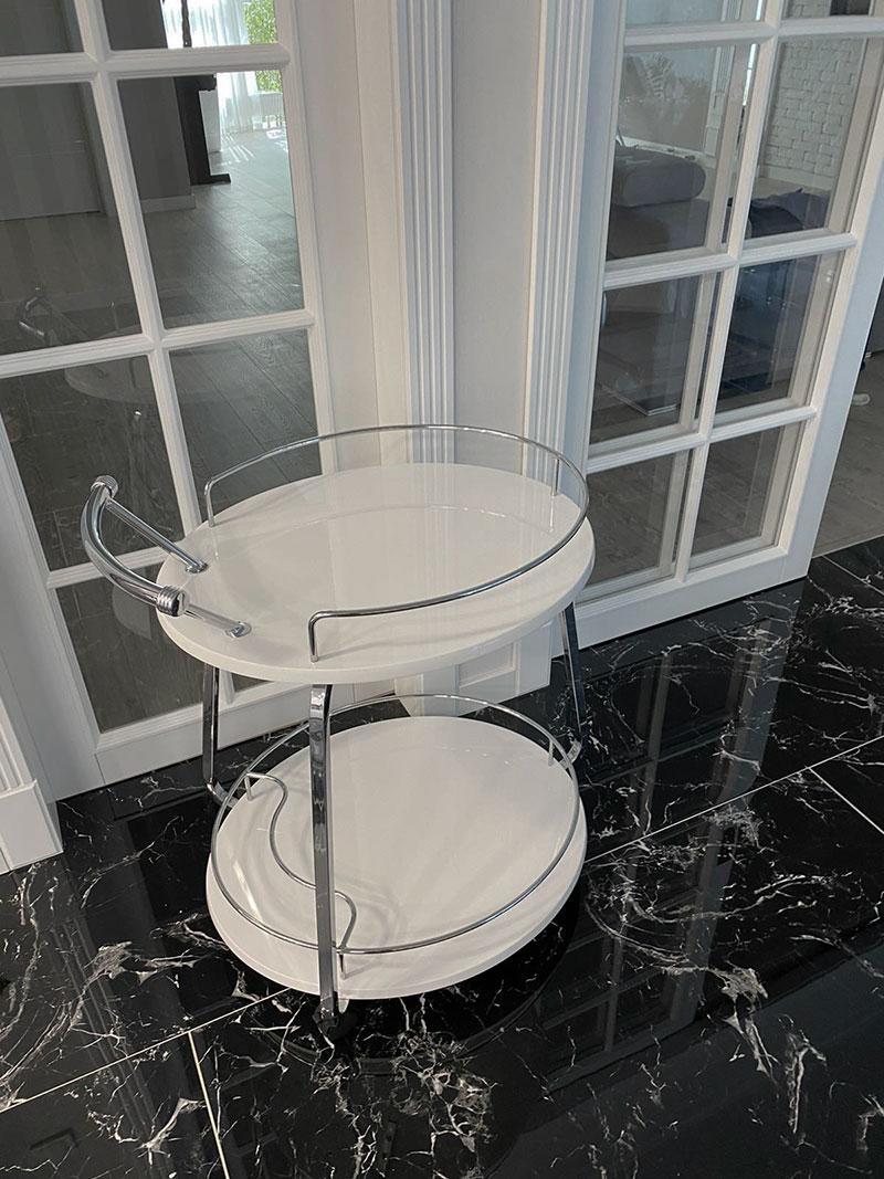 Сервировочный столик на колесиках Флоренция V323 белый 600х500х800 (Идеальный) - фото 5 - id-p1052879488