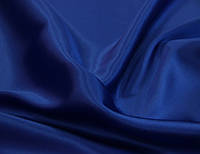 Натуральный итальянский шёлк с эластаном атласный синий однотонный MI 30