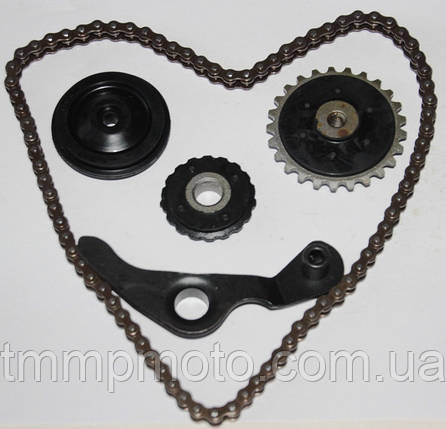 Набір зірочок натягувача ланцюга Розподіл Дельта + ланцюг розпочила Дельта-110, фото 2