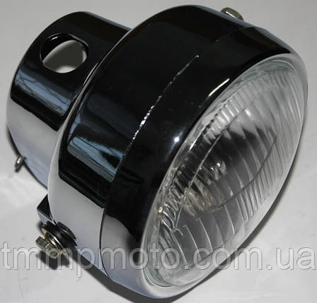 Фара кругла Delta/Альфа хром пластик, фото 3