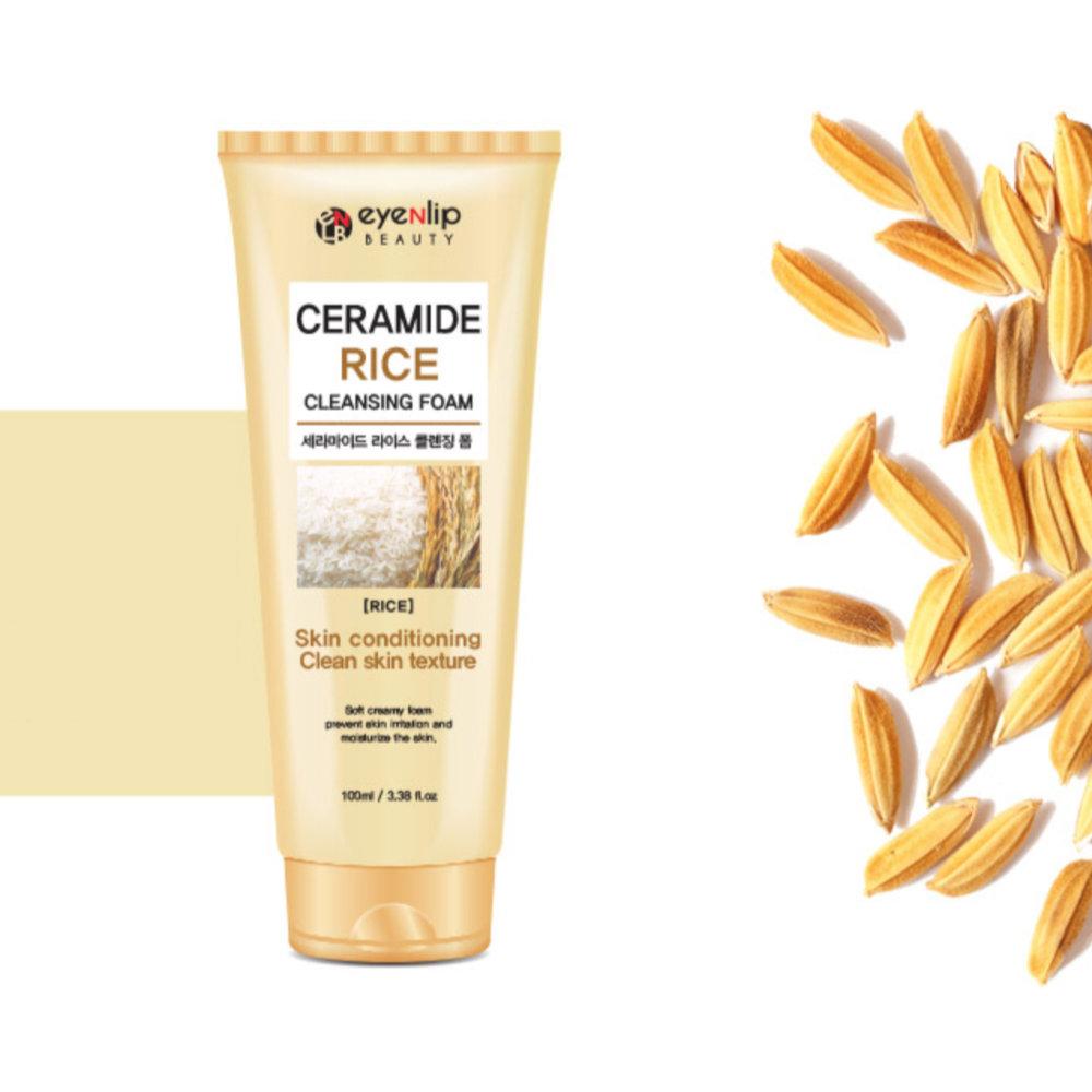 Очисна пінка з екстрактом рису Eyenlip Ceramide Rice Cleansing Foam 100 мл