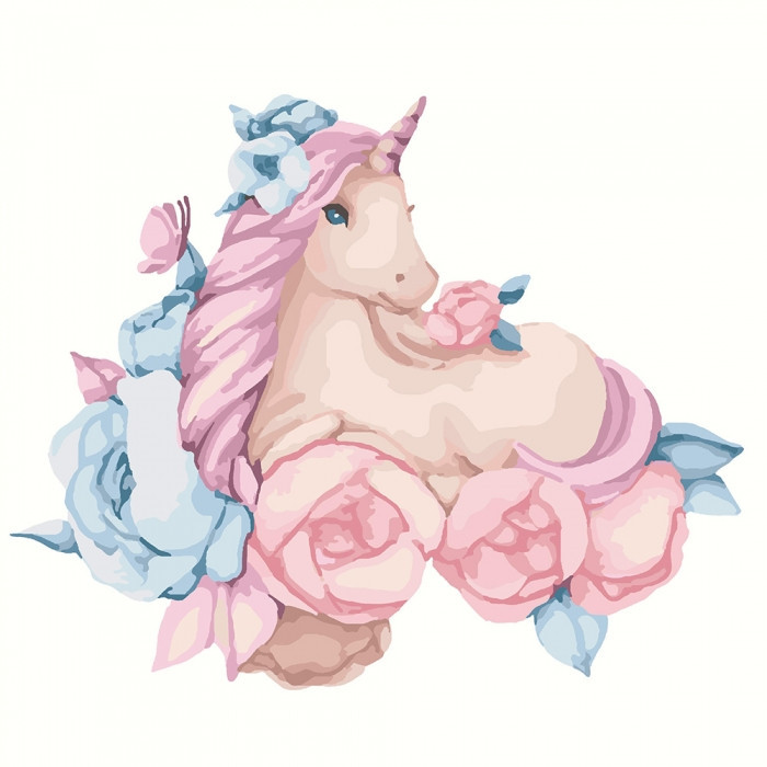 Картина за номерами. "Казковий єдиноріг" 30 * 30см KHO2344