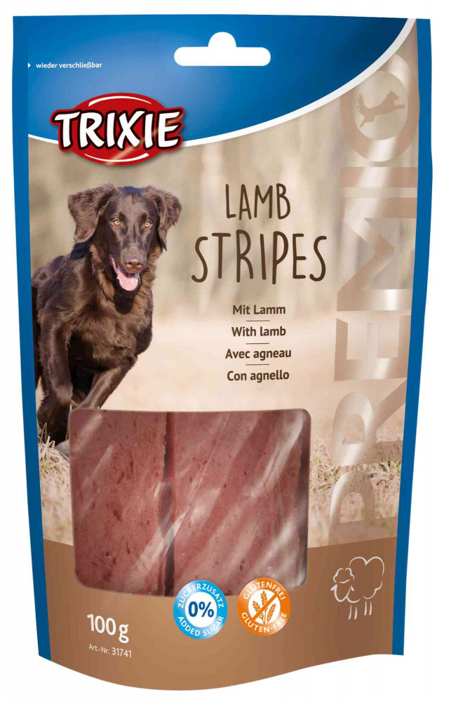 Ласощі PREMIO Stripes м'ясо ягняти для собак