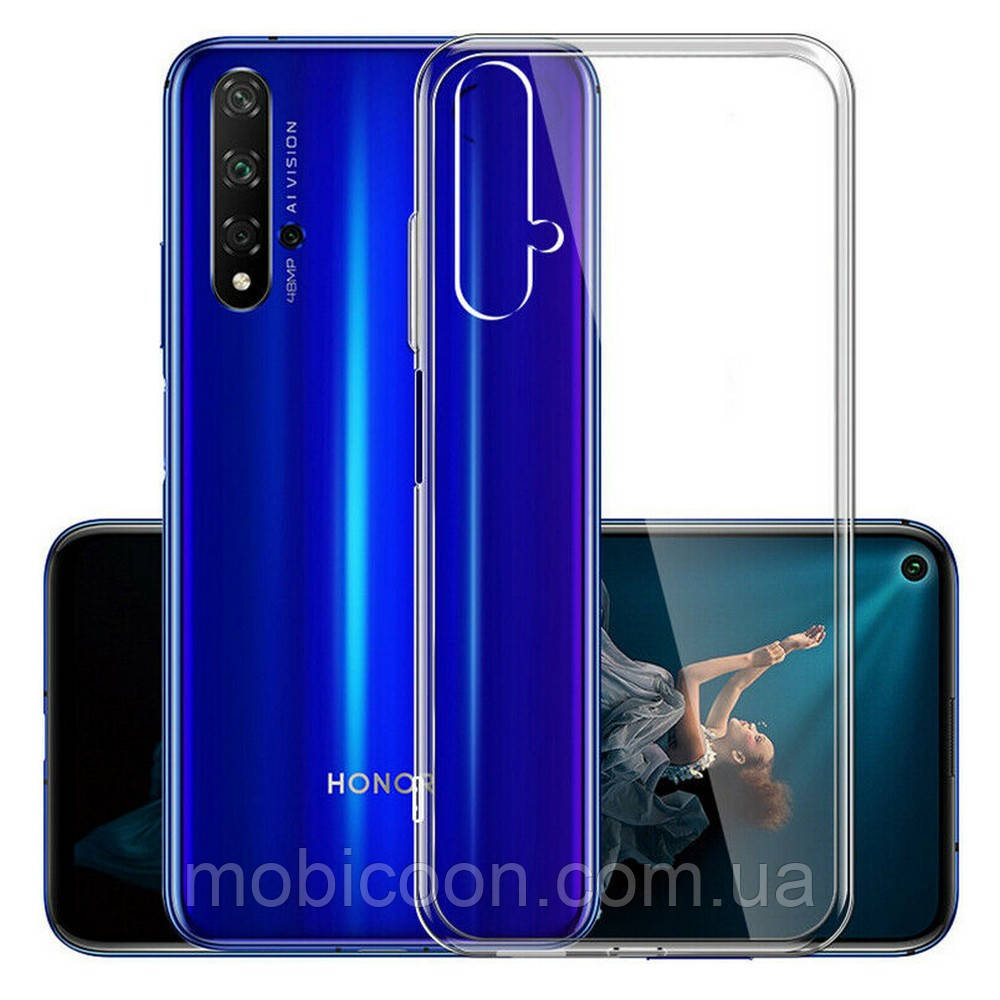 Чохол силіконовий для Honor 20 ультратонкий прозорий (хонор 20), фото 1
