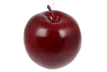 Набір підвісних декоративних Яблук, 8.5 см, 4шт, колір - темно-червоний