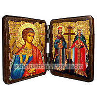 Икона Константин и Елена Святые Равноапостольные ,икона на дереве 260х170 мм