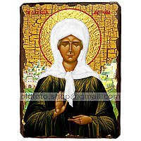 Ікона святої Матрони Свята Блаженна ,ікона на дереві 130х170 мм