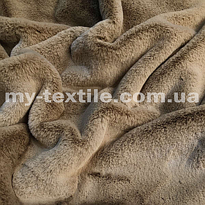 Штучне хутро мокрий кролик Щільність 400 Темний беж