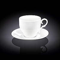 Чашка чайная с блюдцем Wilmax 170мл фарфор (993104 WL)