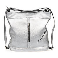 Жіноча сумка-рюкзак через плече Sorella 9801 срібляста