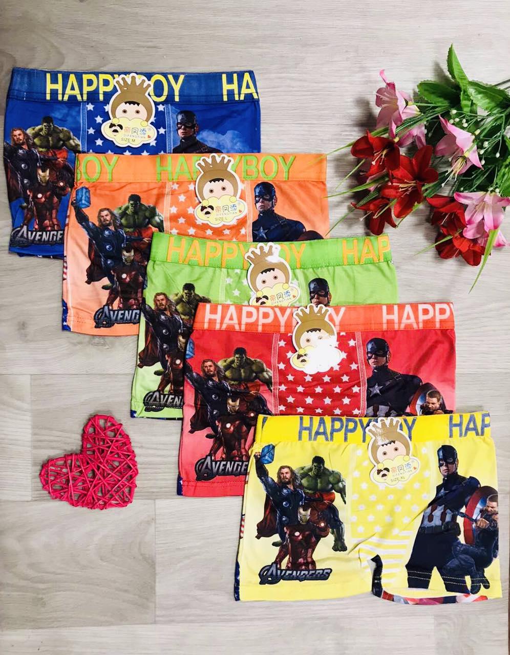 Дитячі трусики-боксери шортики на хлопчика HappyBoy розмір M-XL (3-10 років) РОСТОВКА