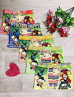 Дитячі трусики-боксери шортики на хлопчика HappyBoy розмір M-XL (3-10 років) РОСТОВКА