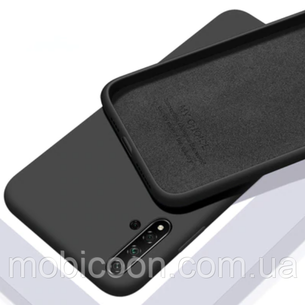 Чохол Silicone Case full для Huawei Honor 20i чорний (хуавей хонор 20і), фото 1