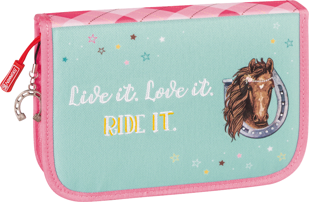 Пенал Brunnen с карандашами Lyra с двумя клапанами Ponylove 19,5 х 13,5 х 3,5 см
