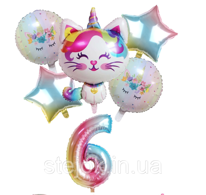 Набір куль Котик Єдиноріжок #1, фото 1