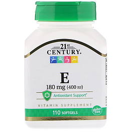 Vitamin E 180 мг 400 IU 21st Century 110 капсул