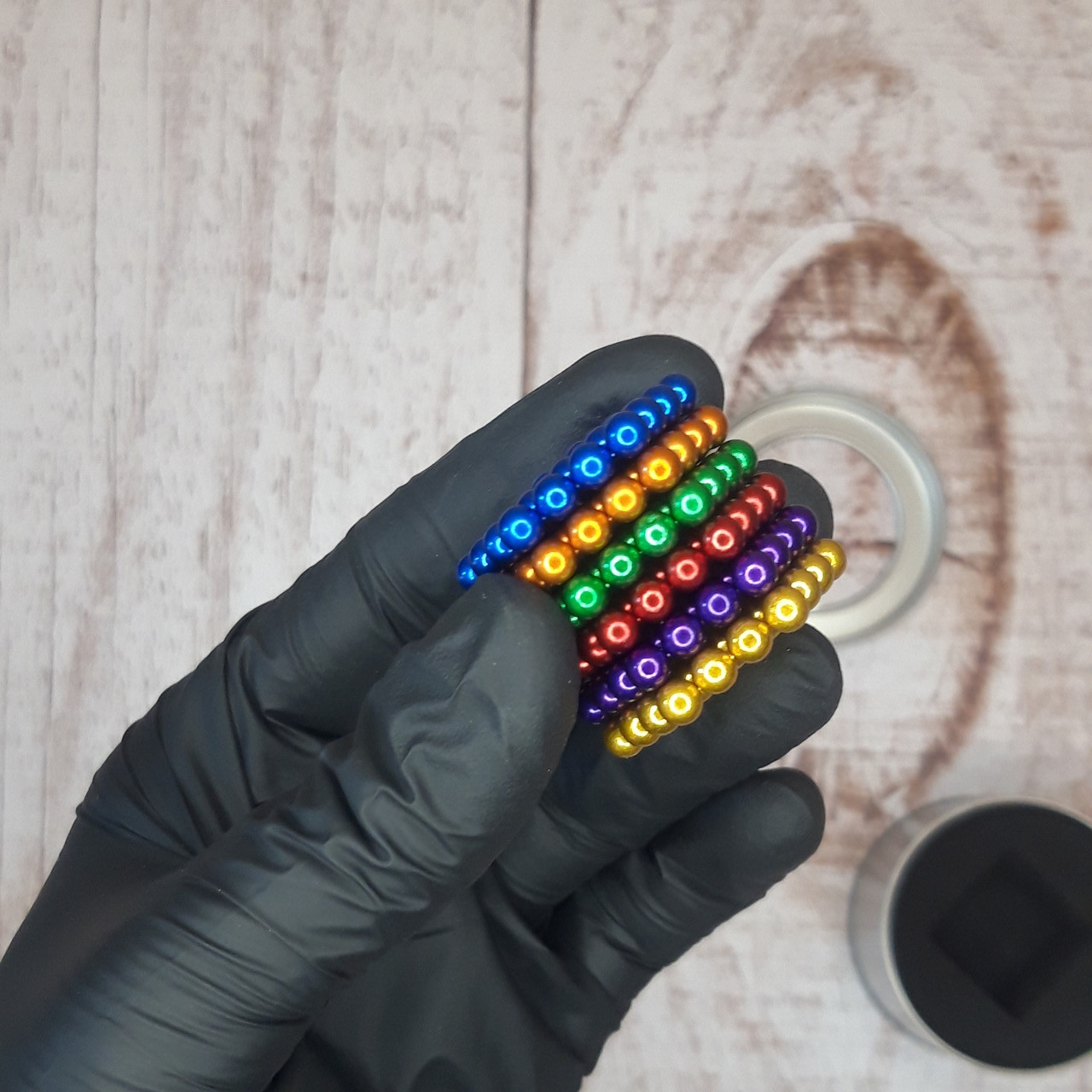Конструктор XPRO Куб NEO 216 магнитов разные цвета-радуга (фото вживую) - фото 3 - id-p1243745389