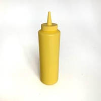 Бутылка для соусов FoREST желтая 360мл, Пластиковая желтая бутылка с крышкой для соусов