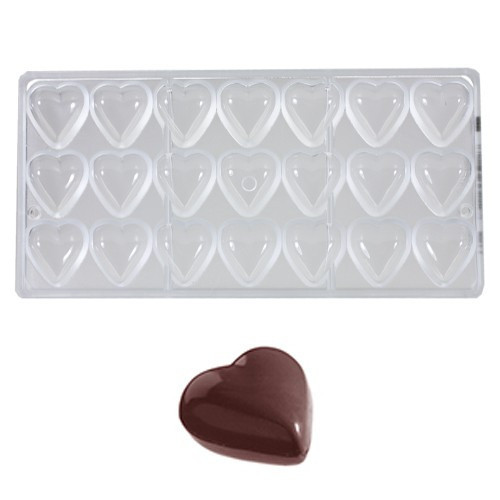 Форма для шоколада Chocolate World  "сердце" 2і штука 2*7,5г 3,3х3,3 см h1,1 см поликарбонат (1106 CW)