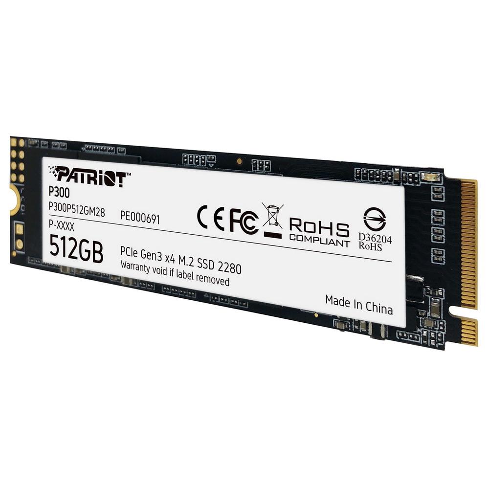 Накопичувач SSD M.2 2280 NVMe (PCIe 3.0 x4) 512GB Patriot P300 (P300P512GM28) R1700MBs W1200MBs #