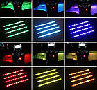 Підсвічування салону автомобіля Led RGB 4х9 (багатобарвне) + Музика, фото 2