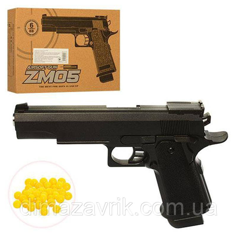 Дитячий пістолет ZM05 метал + пластик, фото 1