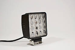 Світлодіодна LED фара робоча 48W/ 48Вт,(3Вт*16ламп) Вузький промінь  (Товщина корпусу 6см)