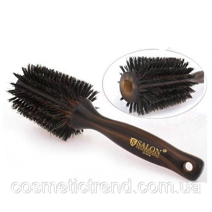 Щітка-брашинг непродувна дерев'яна з натуральною щетиною Salon Professional 2270FM, фото 1
