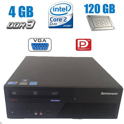 Wi-Fi У ПОДАРУНОК! Lenovo M58p SFF/Intel Core 2 Duo E8400 (2 ядра по 3.0 GHz) / 4 GB DDR3 / 120 GB SSD NEW /, фото 1
