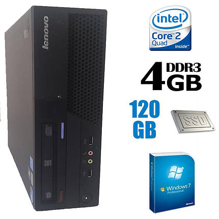 Wi-Fi У ПОДАРУНОК! Lenovo M58p SFF/Intel Core 2 Quad Q6600 (4 ядра по 2.4 GHz) / 4 GB DDR3 / 120 GB SSD NEW /, фото 1