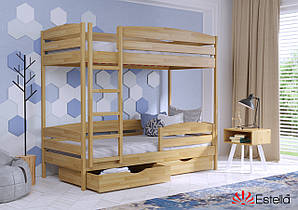 Двоярусне ліжко дитяче дерев'яне Дует Плюс