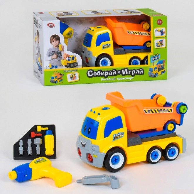 Самоскид конструктор з шуруповертом на батарейках Play Smart 1981