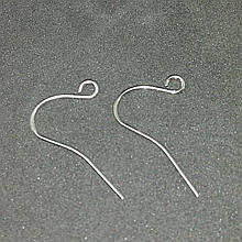 Швенза, Основа для сережок, метал темне срібло, 27 мм x 14 мм, 100 шт.