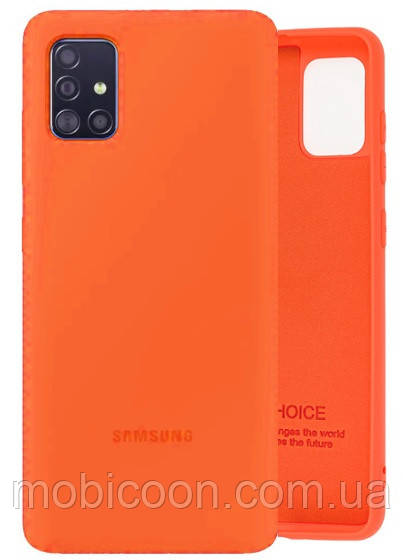 Чохол Silicone Case full для Samsung Galaxy A31 A315F жовтогарячий (самсунг а31)