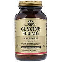 Glycine 500 mg Solgar, 100 капсул