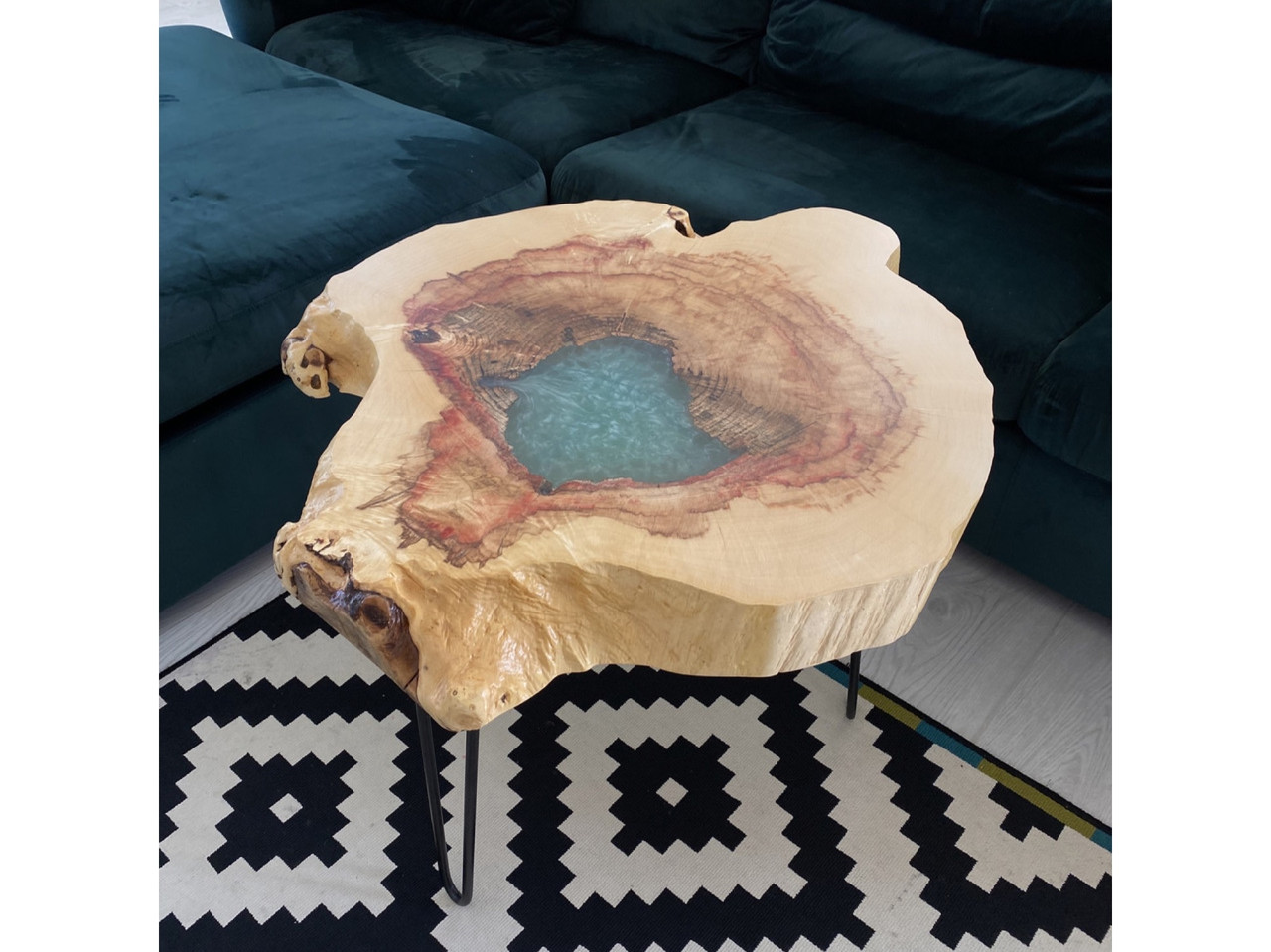 Дизайнерський журнальний столик для дому з клена 700-800 мм, фото 1