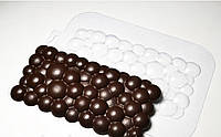Пластиковая форма для плитки шоколада Пузырьки