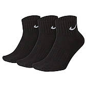 Шкарпетки спортивні Nike Value Cush Ankle 3 пари чорні (SX4926-001)