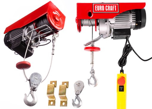 Електрична лебідка EUROCRAFT 1600W 300 кг, фото 1