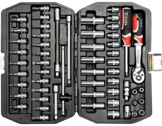 Набір інструментів 56 елементів 1/4" YATO YT-1450 1
