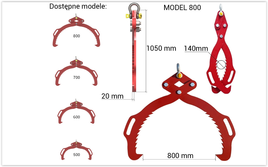 Грейфер (захоплення) для транспортування деревини Jumbo модель 800