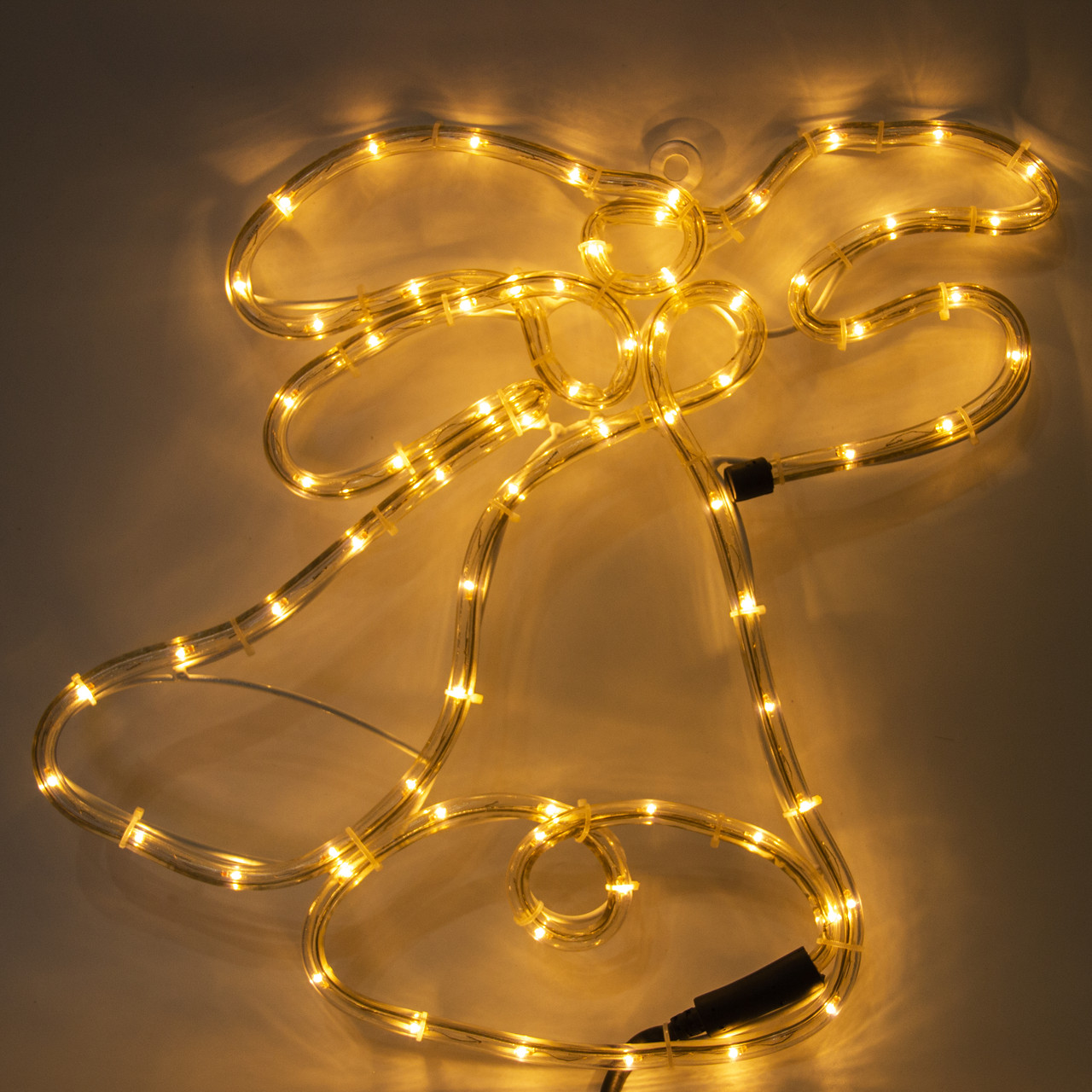 LED декорація дзвіночок, 39*33 см, білий, теплий, дюралайт, IP44 (051786)