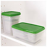 17 шт. Набор контейнеров для продуктов IKEA PRUTA прозрачный зеленый 601.496.73, фото 6