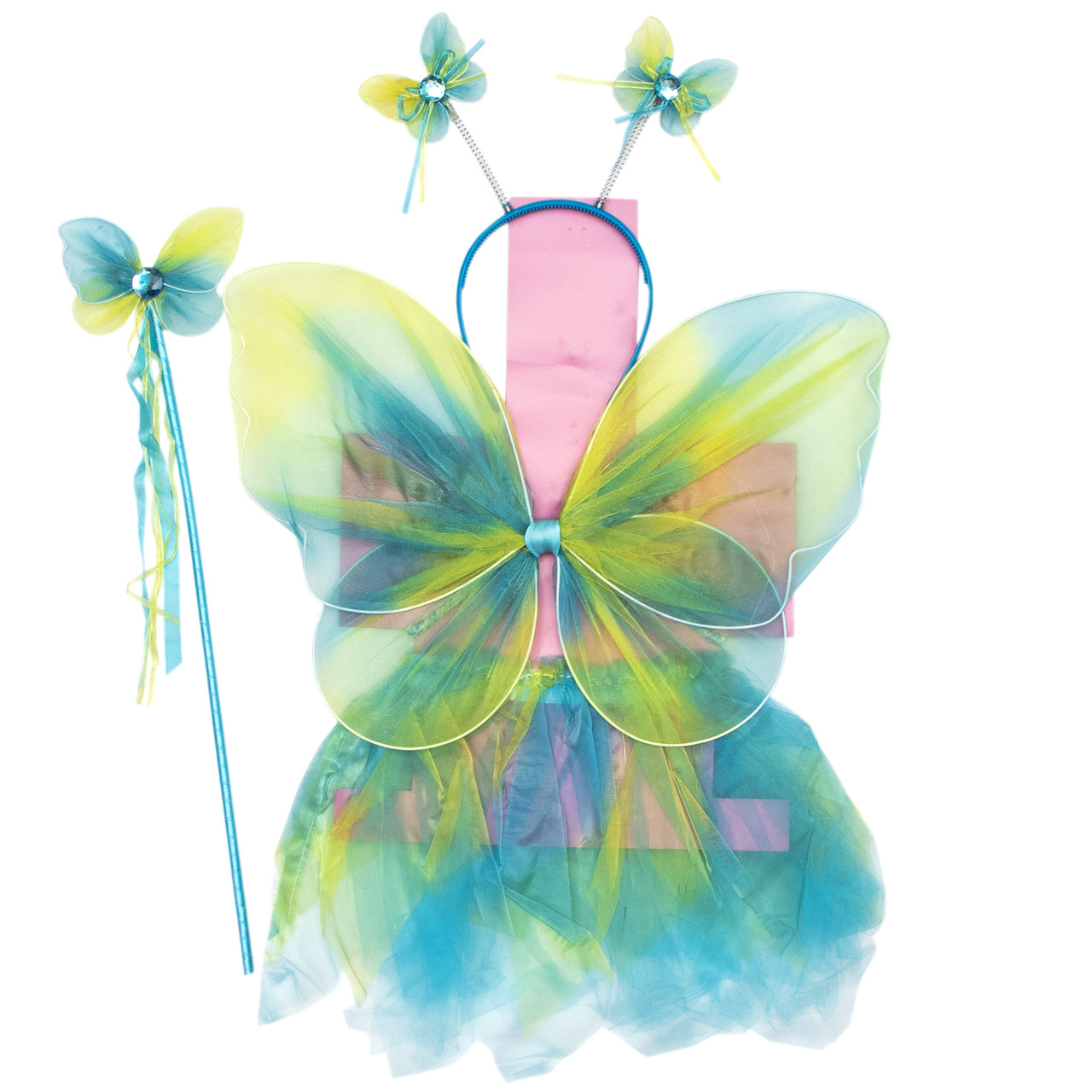 Карнавальний костюм для дівчинки фея, 4-8 років, салатовий, нейлон (WB01529B-4), фото 1