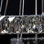 Кришталева підвісна світлодіодна LED люстра з пультом управління колір каркасу хром D-8353/560+400+230, фото 4