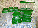 17 шт. Набір контейнерів для продуктів IKEA PRUTA прозорий зелений 601.496.73, фото 7
