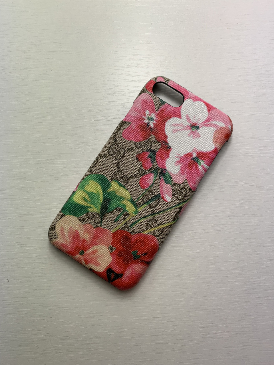 Чохол на Айфон Iphone 7/8/SE2020 сірий з принтом бренду Gucci Гуччі квіти