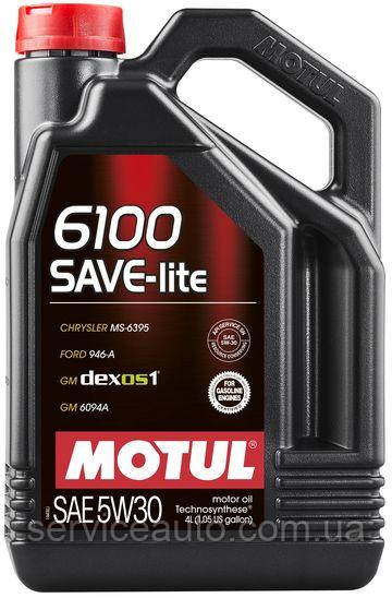 Моторное масло Motul 6100 SAVE-LITE SAE 5W30,4L